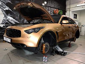Ремонт тормозной системы Infiniti FX: фото работ автосервиса Джапан-Кар в Санкт-Петербурге №2