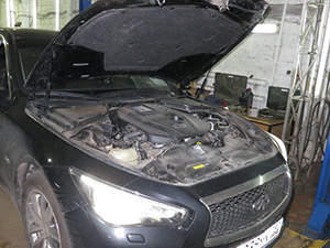 Техническое обслуживание Infiniti QX70: фото работ автосервиса Джапан-Кар в Санкт-Петербурге №1