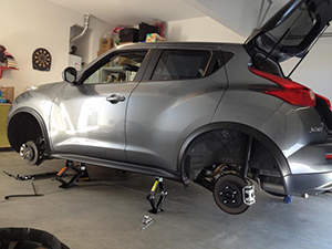 Ремонт тормозной системы Nissan Juke: фото работ автосервиса Джапан-Кар в Санкт-Петербурге №2
